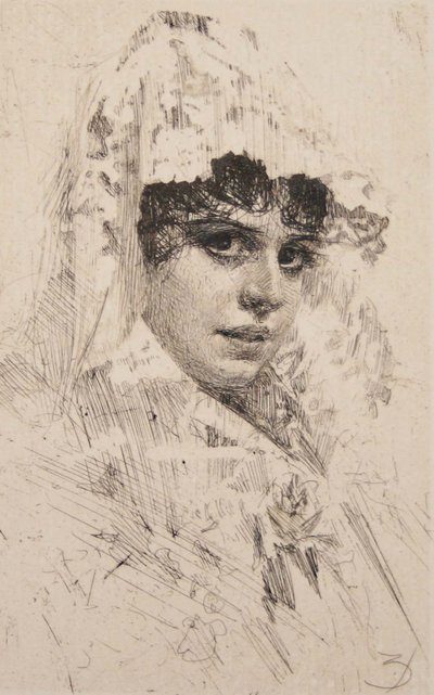 スペインの女性 作： Anders Leonard Zorn